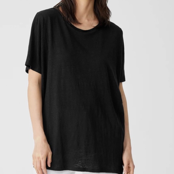 Eileen Fisher Classic Black Women's Top. Oversized! - Picture 2 of 5